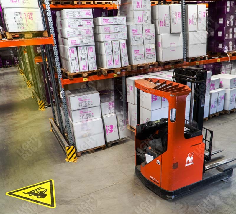 Signalétique lumineuse au sol zone de coactivité pour prévention ...