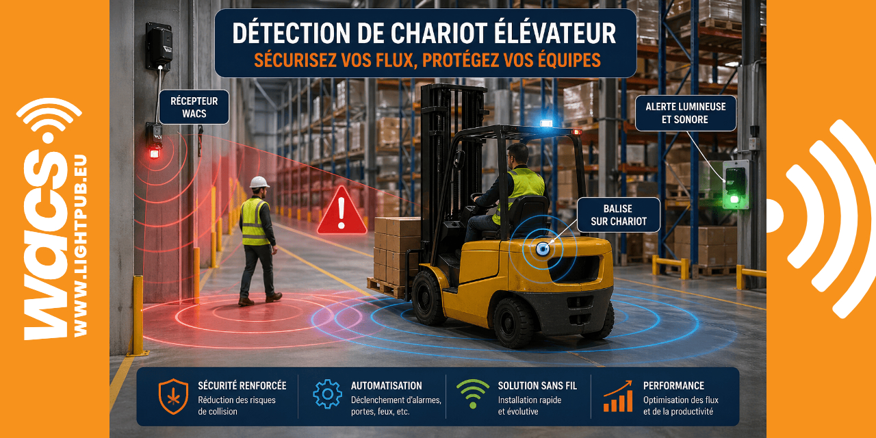 Détection chariot élévateur sans fil : la solution WACS pour la sécurité industrielle